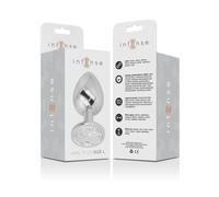Intense Plug Anal Metal Aluminio Con Cristal Plata Talla L