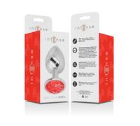INTENSE Plug Anal Metal Con Cristal Rojo Talla L - Diseño Elegante Para Bienestar Sensual