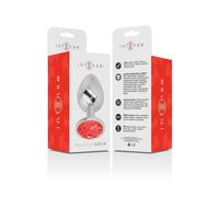 Intense - plug anal metal con cristal rojo talla m