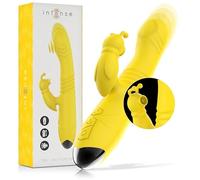 Intense Toky Vibrador Multifunción Recargable Up & Down Con Estimulador De Clitoris Amarillo