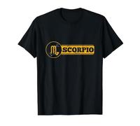 Intensidad y transformación del Signo Zodiacal de Escorpio Camiseta gráfica económica, Hombre, Negro, XL