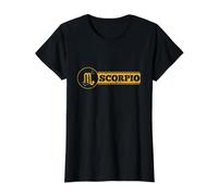Intensidad y transformación del Signo Zodiacal de Escorpio Camiseta gráfica económica, Mujer, Negro, XS