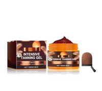 Intensive Tanning Gel Acelerador de Bronceado, Crema de bronceado para tomar el sol, resistente al agua para un bronceado más duradero, gel autobronceador rápido para cara y cuerpo, 150 g
