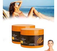 Intensive Tanning Gel,Natural Tanning Accelerator Cream Gel,Tanning Oil for Beach Travel Size,Tanning Accelerator Cream For Sunbeds (2pcs)