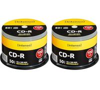 Intenso 1001125 - Pack de CD-R vírgenes (700 MB, 80 Minutos, 52x, 50 Unidades) (Paquete de 2)
