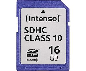 Intenso 16GB SDHC - Tarjeta de memoria SDHC de 16 GB (clase 10), color negro