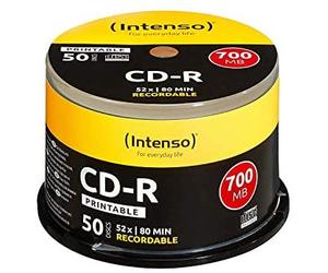 Intenso 1801125 cd en blanco cd-r 700 mb 50 pieza, cd-rw vírgenes (cd