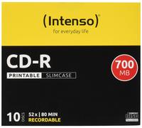 Intenso 1801622 CD-R 80 Virgen 700 MB 10 pc(s) slimcase Imprimible (Video Game)