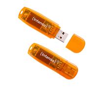Intenso 2X 64GB Rainbow Line USB 2.0 - Memoria Flash USB de 64 GB, Naranja