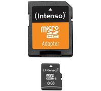 Intenso 3403460 Micro Tarjeta de Memoria SD 8 GB Grado 4 con SD Adaptador, Azul