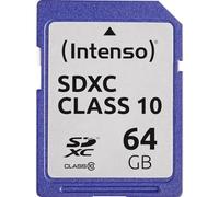 Intenso 3411490 - Tarjeta de memoria SecureDigital de 64 GB (clase 10, SDXC), negro