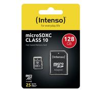 Tarjeta de Memoria 128GB microSDHC Clase 10 + Adaptador - INTENSO
