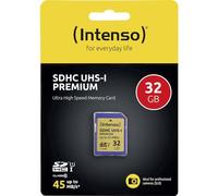 Intenso 3421480 Tarjeta de memoria SD UHS-I 32 GB grado 10, Negro