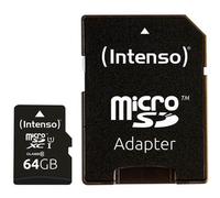 Intenso premium microsdxc memory card (adaptador sd incluido), class 10 uhs-i, 64 gb, dispositivos compatibles: smartphones, tabletas, cameras, action cameras GoPro, Nintendo Switch y mas