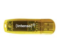 Intenso 3502490 lápiz USB 2.0 Rainbow 64gb Naranja | Memoria USB transparente con velocidad de lectura de 28 MB/s, peso ligero de 6 g, carcasa de plástico resistente