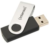 Pendrive Intenso Basic Line 16GB USB 2.0 Giratorio Negro y Plata
