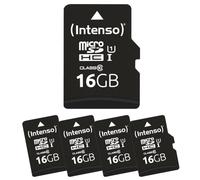 Intenso 5 Tarjetas de Memoria microSDHC Premium de 16 GB, Clase 10