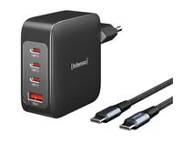 Intenso Adaptador de Corriente W140A3C GAN, 3 Fuentes de alimentación USB-C de hasta 140 W y Cable de Datos USB-C a C y tecnología GAN, Certificado Mfi, Blanco: Amazon.de: electrónica y fotográfica