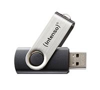 Intenso Basic Line - Memoria USB 2.0 de 64 GB (28 MB/s), color negro y plateado