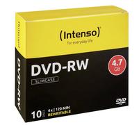 DVD-RW 4.7GB, 4x 4,7 GB 10 pieza(s), DVDs vírgenes 4x, DVD-RW, 120 mm, Caja de cd, 10 pieza(s), 4,7 GB