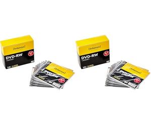 Intenso DVD-RW - Funda Delgada de 4,7 GB de Velocidad regrabable, Paquete de 20