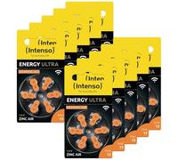Intenso Energy Ultra 7504426MP PR48 Pilas para audífonos, Tipo 13, 60 Unidades, Color Naranja, 10 blísteres de 6 Unidades Cada uno