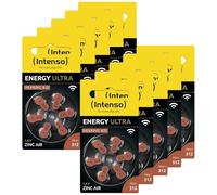 Intenso Energy Ultra PR41 7504436MP Pilas para audífonos, 60 Unidades, Tipo 312, marrón, 10 blísteres de 6 Unidades Cada uno