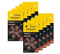Intenso Energy Ultra PR41 7504436MP Pilas para audífonos, 60 Unidades, Tipo 312, marrón, 10 blísteres de 6 Unidades Cada uno