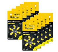 Intenso Energy Ultra PR70 7504416MP Pilas para audífonos, 60 Unidades, Tipo 10, Color Amarillo, 10 blísteres de 6 Unidades Cada uno