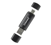 Intenso Flex Line - Memoria USB (256 GB, Doble Memoria USB 3.2 Gen 1x1 con USB-C y USB-A, para Smartphone, Tableta, Ordenador portátil y PC, 70 MB/s, Compatible con OTG, Color Negro)