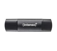 Intenso Flex Line - Memoria USB de 32 GB, Doble Memoria USB 3.2 Gen 1x1 con USB-C y USB-A para Smartphone, Tableta, Ordenador portátil y PC, 70 MB/s, Color Negro