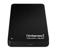 Intenso Memory Play - Disco Duro Externo de 1 TB, 2.5", Negro | Incluye soporte de pared, PVR Ready para grabación de 800 h, USB 3.2 Gen 1x1, 5400 rpm, caché de 8 MB, Plug & Play