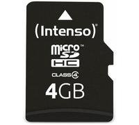 Tarjeta de Memoria microSDHC Clase 4 de 4GB + Adaptador - INTENSO