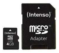 Tarjeta de Memoria microSDHC Clase 4 de 4GB + Adaptador - INTENSO
