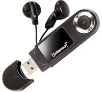 Intenso Music Walker - Reproductor de MP3 de 64 GB con Pantalla LCD, Tarjeta microSD, USB 2.0, batería AAA, Auriculares, Color Negro