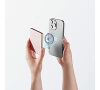 Intenso - MW5000 Batería Externa Magnética 5000 mAh - Compatible con MagSafe, Carga Inalámbrica 15W, USB-C PD 20W, Delgada y Com