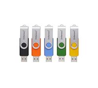 Intenso Office Line Multipack USB Stick 5 x 32 GB - Super Speed USB 3.2, hasta 70 MB/s, Colores Surtidos con Soporte de Metal y Etiquetas de rotulación