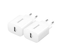Intenso Power Adapter W5A - Pack Doble de 5 W para iPhone, Samsung Galaxy, Tablet, Auriculares, Kindle, Lector de Libros electrónicos, Tolino, Color Blanco