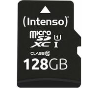 Intenso premium microsdxc memory card (adaptador sd incluido), class 10 uhs-i, 128 gb, negro.