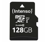 Intenso premium microsdxc memory card (adaptador sd incluido), class 10 uhs-i, 128 gb, negro.