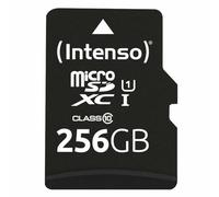Intenso premium microsdxc memory card (adaptador sd incluido), class 10 uhs-i, 256 gb, negro.