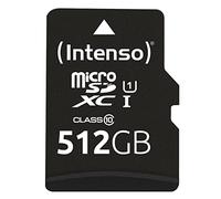 Intenso premium microsdxc memory card (adaptador sd incluido), class 10 uhs-i, 512 gb, negro.