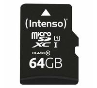 Intenso premium microsdxc memory card (adaptador sd incluido), class 10 uhs-i, 64 gb, dispositivos compatibles: smartphones, tabletas, cameras, action cameras GoPro, Nintendo Switch y mas