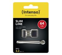 Intenso - Slim Line unidad flash USB 64 GB USB tipo A 3.2 Gen 1 (3.1 Gen 1) Negro
