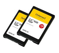Intenso SSD SATA III de 2,5 Pulgadas (2 × 128 GB) - SSD rápido y Resistente a Golpes para PC y portátil, Lectura de hasta 550 MB/s, Escritura de 500 MB/s, 2 Unidades, Color Negro