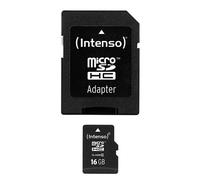 Intenso Tarjeta de Memoria MicroSD 16GB Clase 10 + Adaptador SD