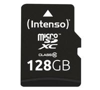 Intenso Tarjeta Micro SD de 128 GB (Adaptador SD Incluido, Clase 10), Color Negro