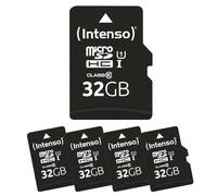Intenso Tarjeta microSD Premium Multipack de 5 x 32 GB Micro SDHC para Smartphones, tabletas y cámaras, Impermeable, a Prueba de caídas, Rayos X, Resistente a la Temperatura, hasta 90 MB/s