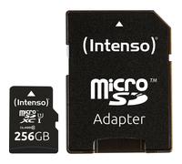 Intenso premium microsdxc memory card (adaptador sd incluido), class 10 uhs-i, 256 gb, negro.