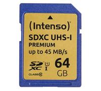 Intenso Tarjeta de memoria Premium SDXC UHS-I de 64 GB, clase 10, azul, 1 pieza